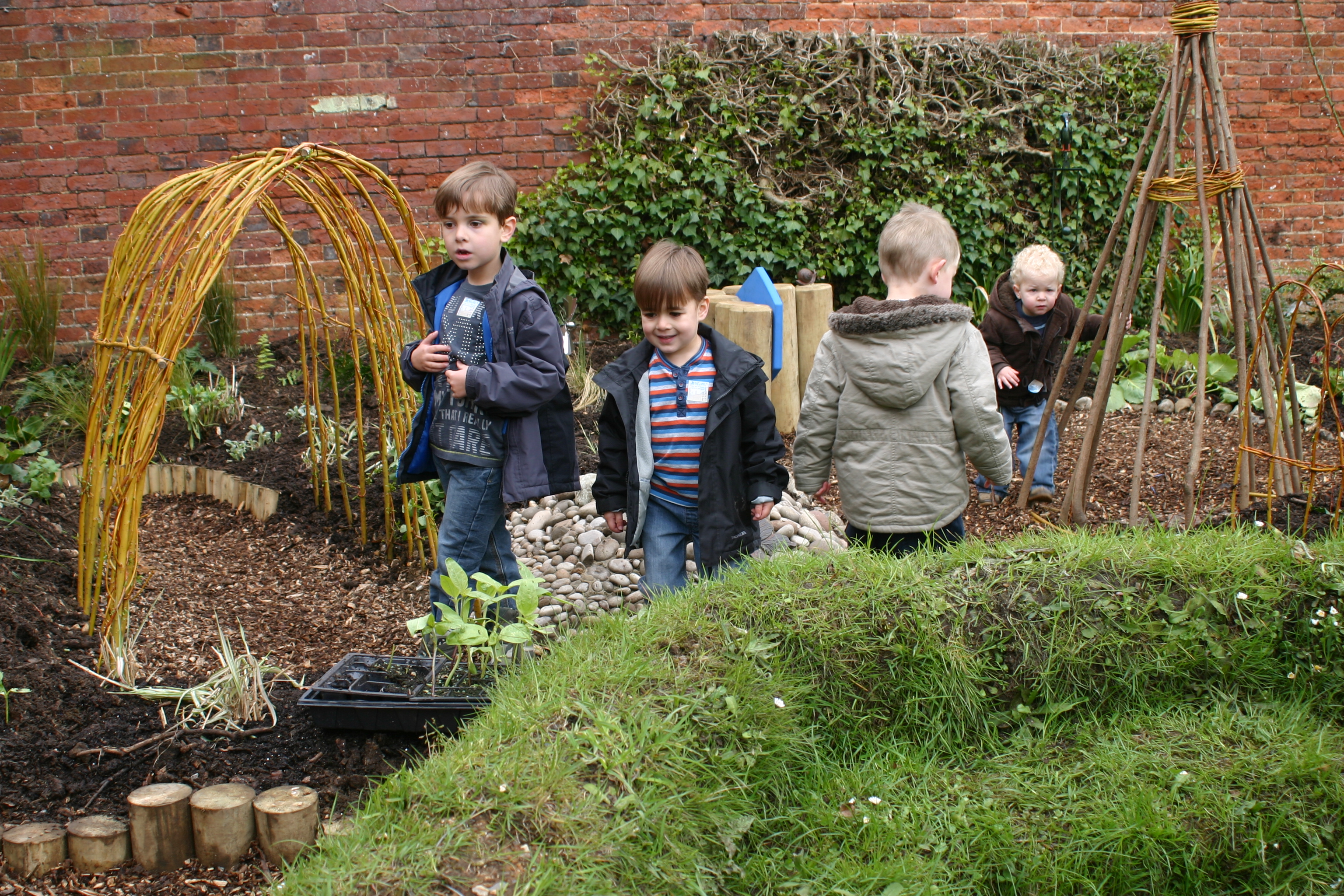 Simple natural elements can make a garden special for younger children