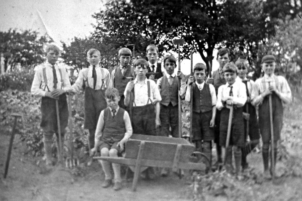 School gardening - old style!