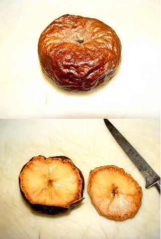 A Norfolk Biffin after cooking