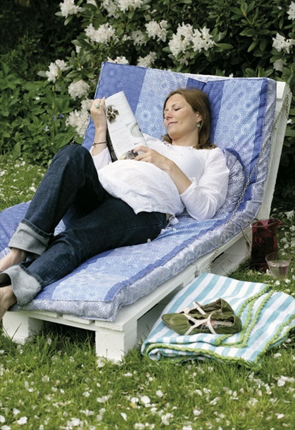 Relax (note the old pallet turned into a stylish lounger) and plan ahead...