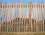 slatted fence windbreak