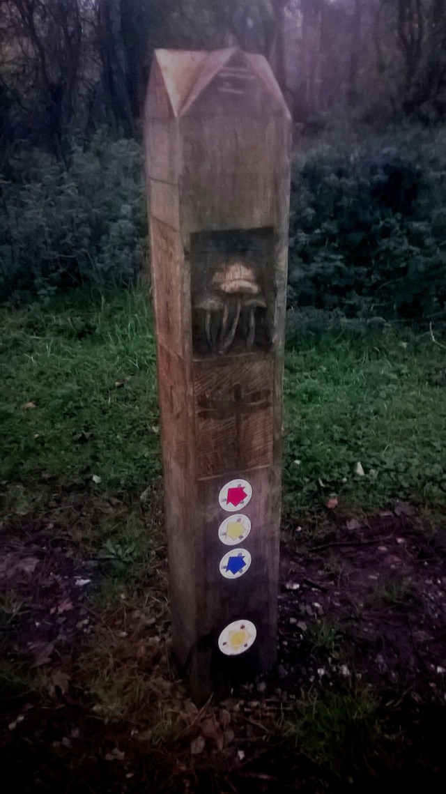 The paths were well Way marked- this one was also attractively carved