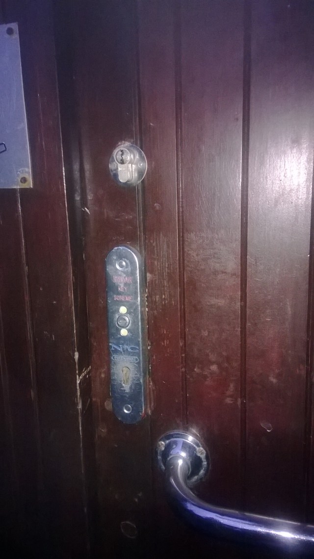 Locked Loo (and baby changing area)- unless you're  a disabled person with a key