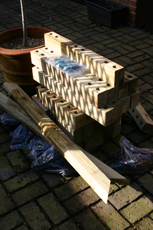 In with the new- my new 'Woodblockx' planter awaiting construction