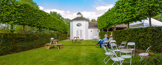 Pleached Trees and an underlying Yew hedge ay Dipley Mill, Hampshire, via  Angus Kirk