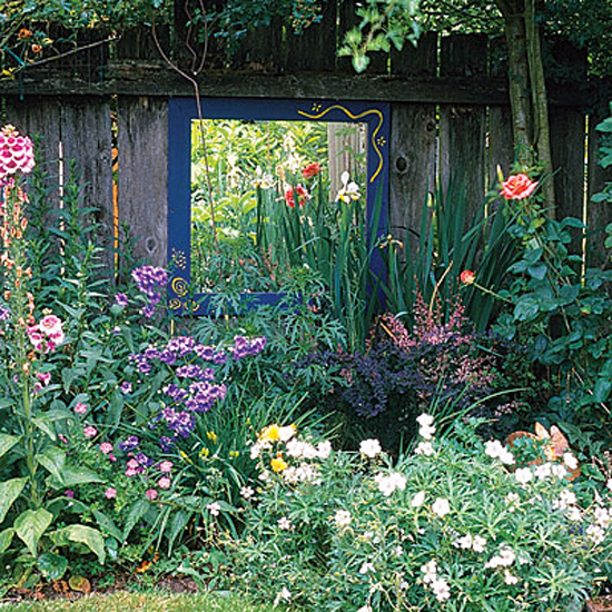 Mirrors can give a shady space a whole new dimension