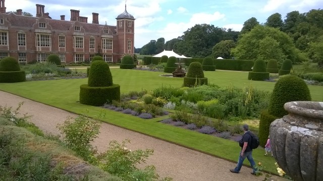 The Parterre looking neat and with early hints at the colour to come...
